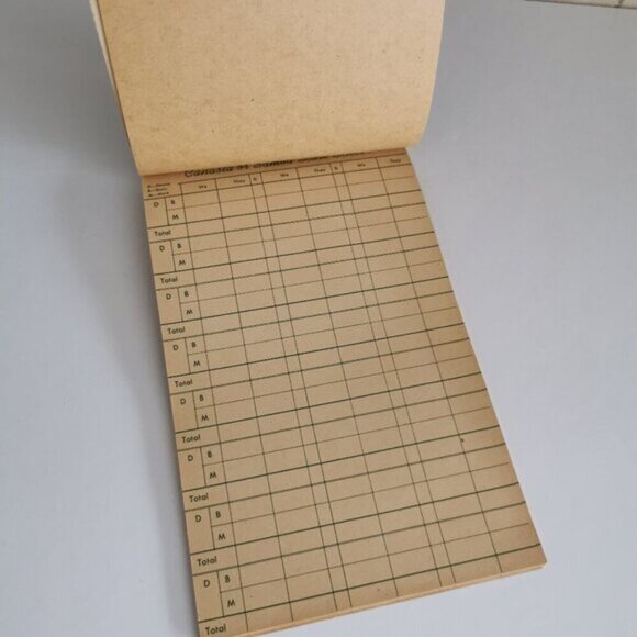 Vintage Canasta Samba Score Pad Junk Journal Pages Notepad Aged Paper Retro Card - Picture 5 of 8